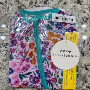 Little Sleepies Sweet Pea Floral Zippy